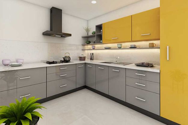 Colour Combination for Indian Open Kitchen