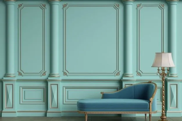 Tranquil Teal & Golden Accents