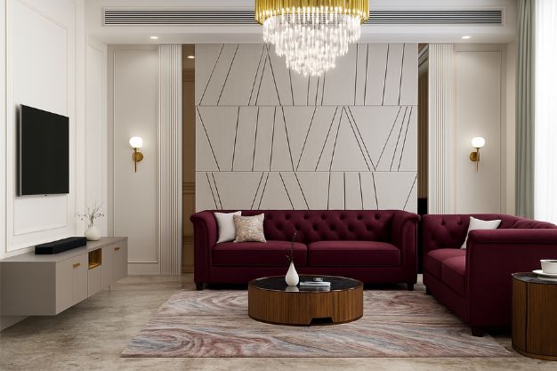 Statement Cabinetry as Living Room Wall Design