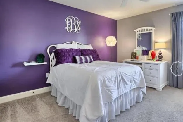 Purple and White