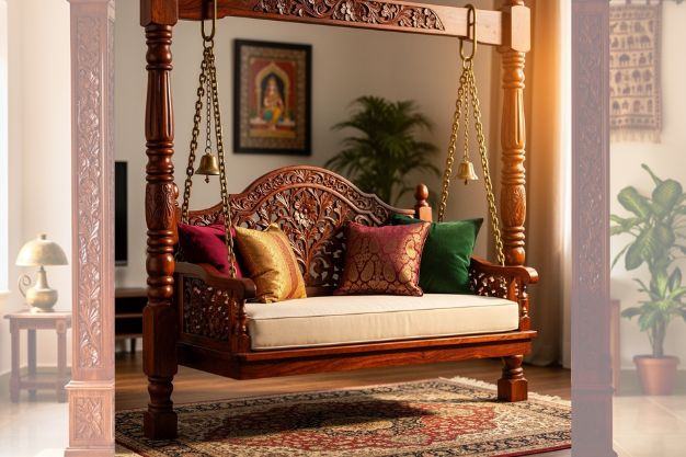 Traditional Wooden Swing (Jhoola)