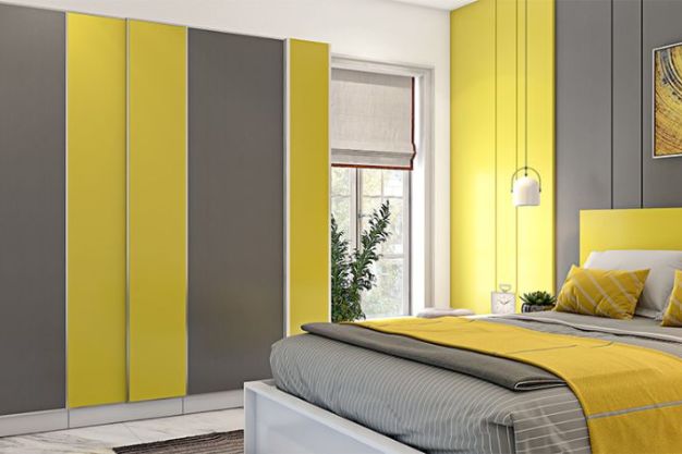 Grey and Yellow Bedroom Colour Combination