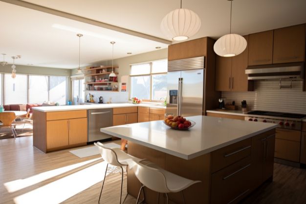 Open Kitchen Design in the Hall