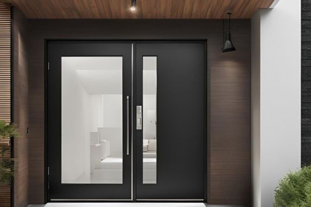 black main door design