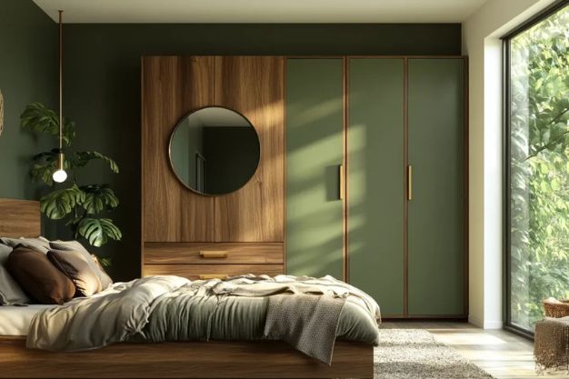 Forest Green + Wood Brown colour combination