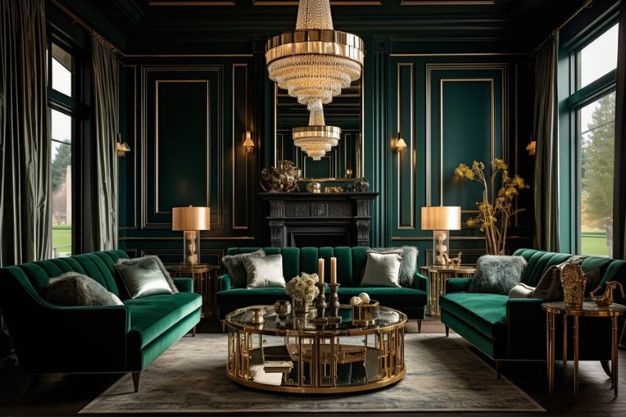 emerald green and gold colour combination