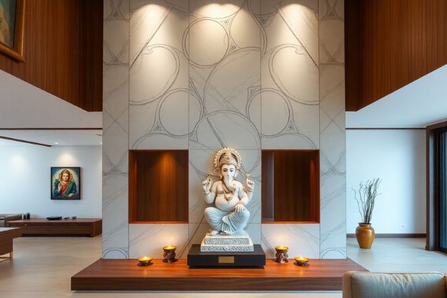 Open Concept Pooja Area Designs