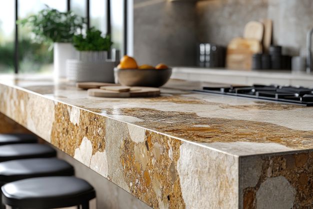 Calacatta Gold Marble Kitchen Countertop