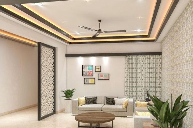 Minimalist Border False Ceiling Sleek and Modern Simplicity for Your Hall