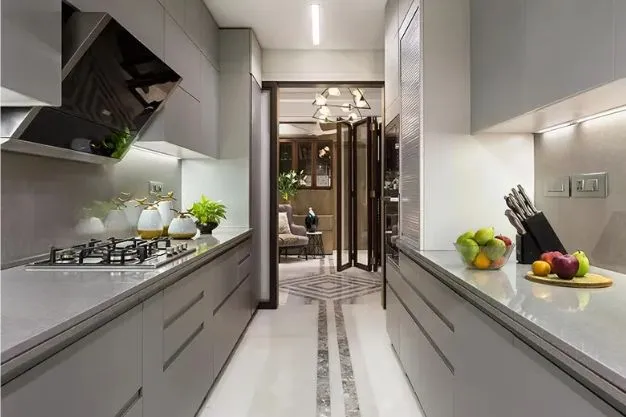 Modern Minimalist Parallel Kitchen