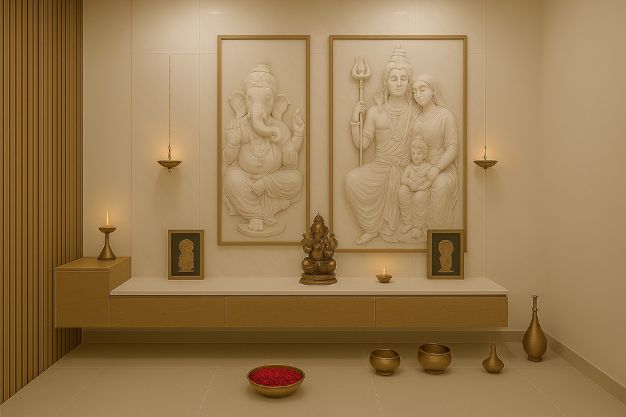 Modern & Minimalist Pooja Room Designs