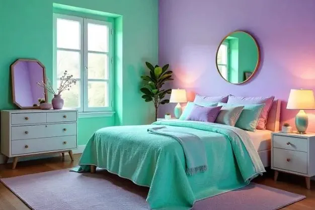 Purple and Teal/Aqua