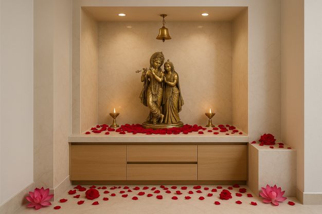 Compact & Space-Saving Pooja Room Designs