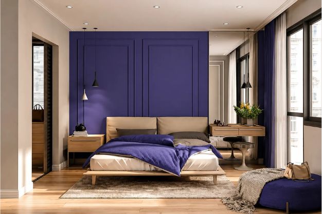 Purple and Beige