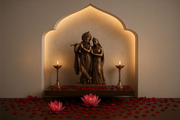 Wall-Mounted & Niche Pooja Room Designs