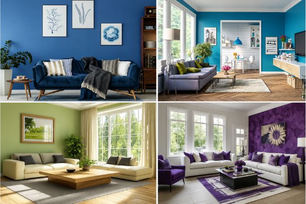 Wall Colour Combination Ideas for Living Room by Novella Kitchens