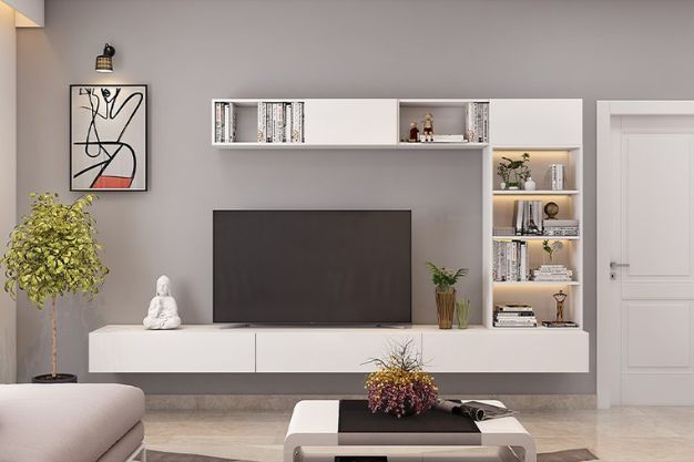 Elegant TV Stands with Floating Drawers