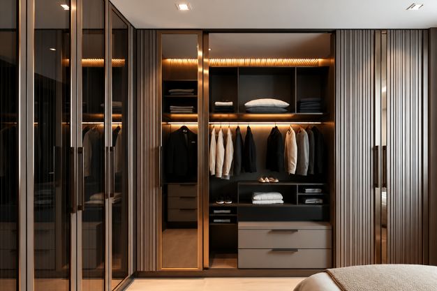 Fluted Glass Cupboard