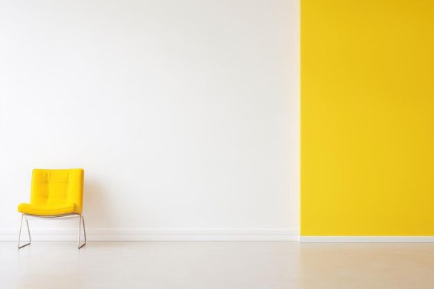 sunny yellow & crisp white wall colour