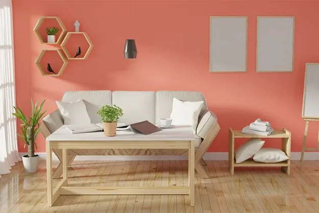 Warm Coral & Sandy Beige