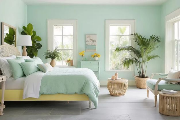 Mint + White Colour Combination
